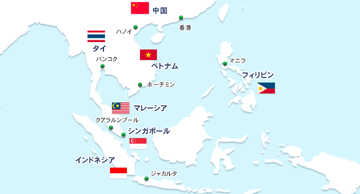 東南アジア専用線パックイメージ