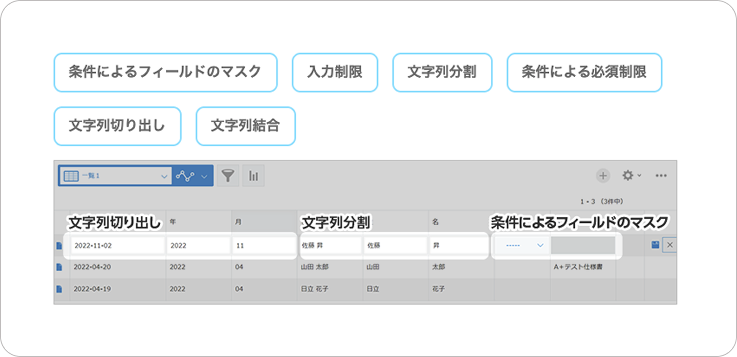 一覧画面にも対応