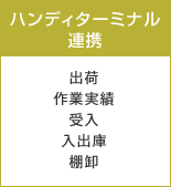 【ハンディターミナル連携】出荷・作業実績・受入・入出庫・棚卸・EDI取込・出荷実績取込