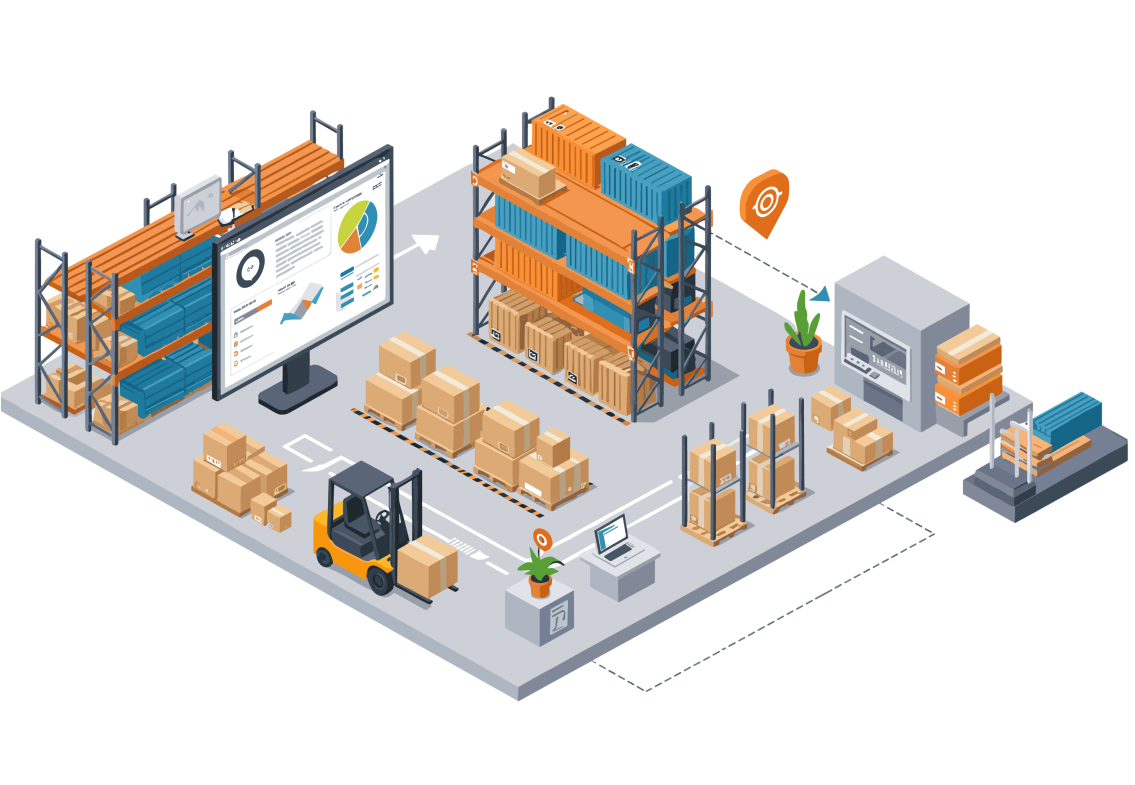 品目数が多いが回転数が異なるため、リアルタイムの在庫情報把握が困難