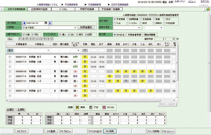 日別予定実績画面