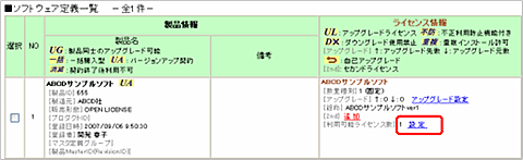 図：ソフトウェア定義一覧