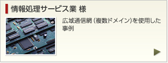 情報処理サービス業様 広域通信網（複数ドメイン）を使用した事例