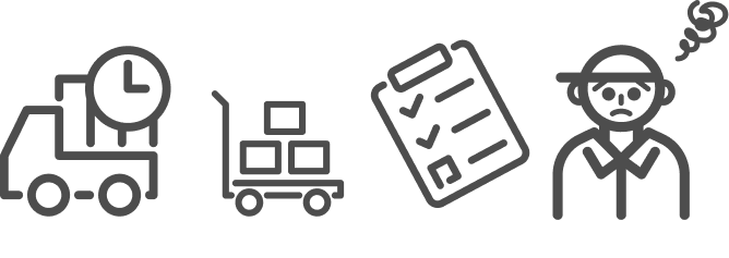 コスト削減をめざしているが、仕入れや配送計画の効率化が難しく、思うように進まない。​