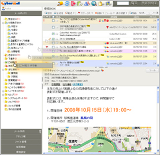 グループウェア「サイボウズ ガルーン 2」 セキュアメールシステム「CyberMail」 イメージ図