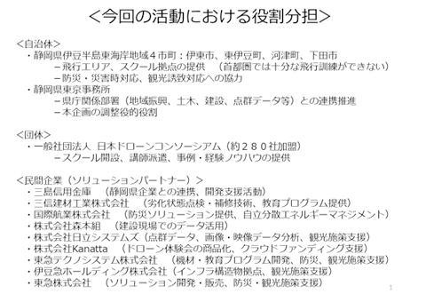 今回の活動における役割分担