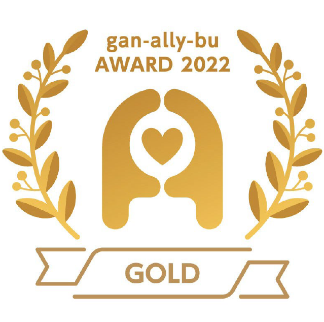 日立システムズとグループ4社が受賞した「がんアライアワード2022 GOLD」ロゴ