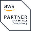 日立システムズが取得したAWS SAP コンピテンシーのロゴ
