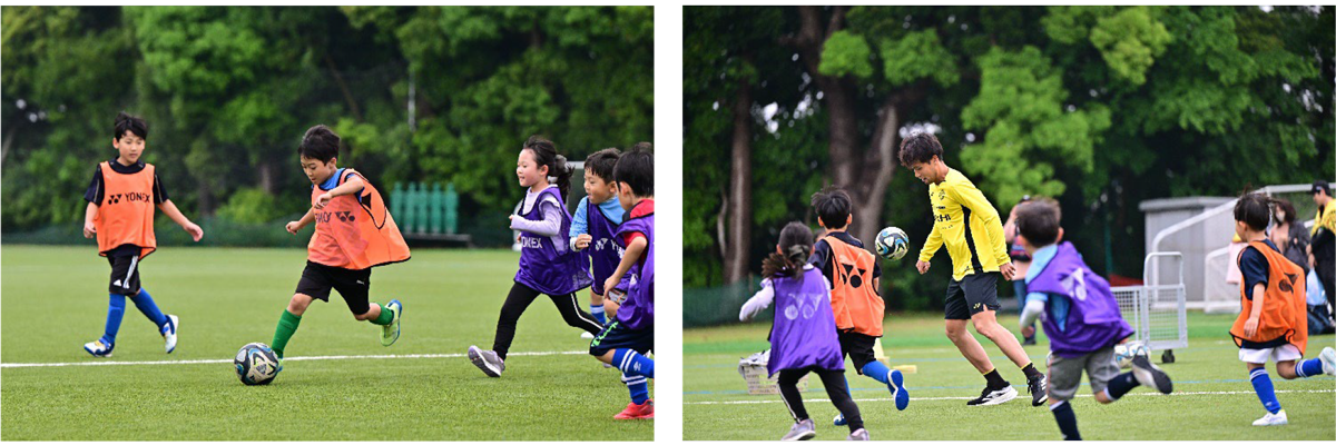子どもサッカー教室の様子