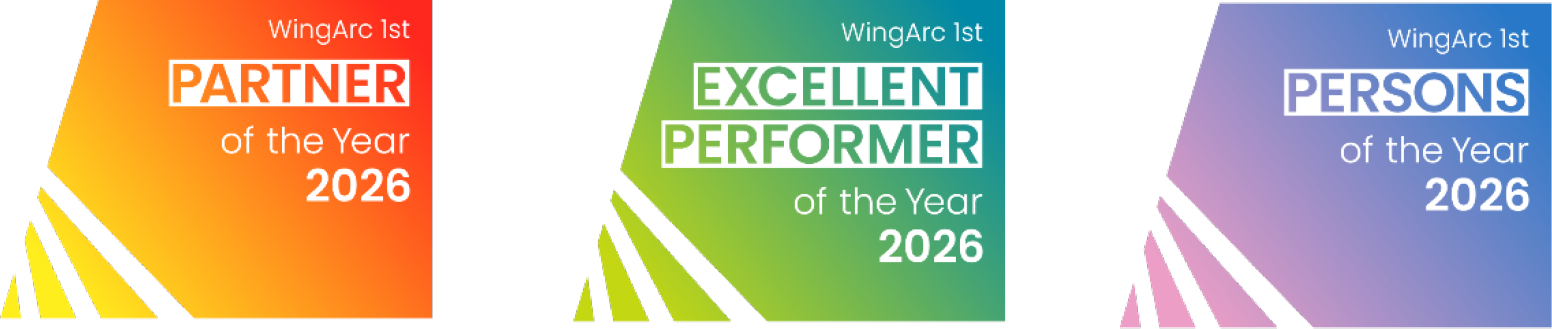 日立システムズが受賞した「WingArc Partner Award 2026」各賞のロゴ