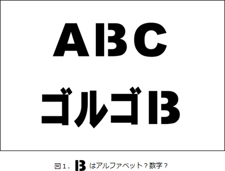 図1．13はアルファベット？数字？