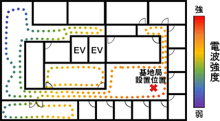 本サービスの無線強度測定結果