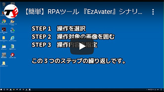 【簡単】RPAツール 『EzAvater』シナリオ動作紹介