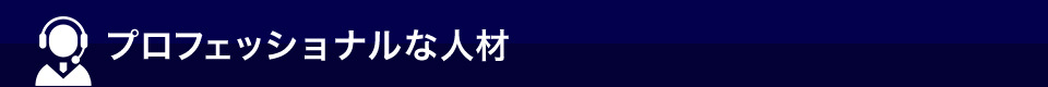 プロフェッショナルな人材