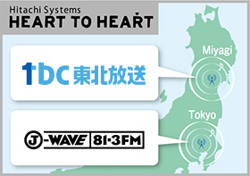 「Hitachi Systems HEART TO HEART」 東京のFM局J-WAVEおよび東北放送