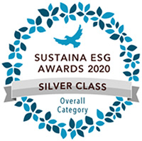 「SUSTAINA ESG AWARDS 2020」シルバークラス（総合部門）マーク